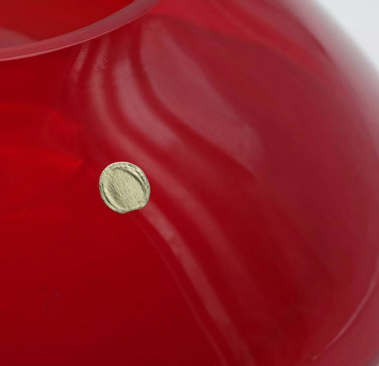 Red Murano glass bowl, 1970s 1370866