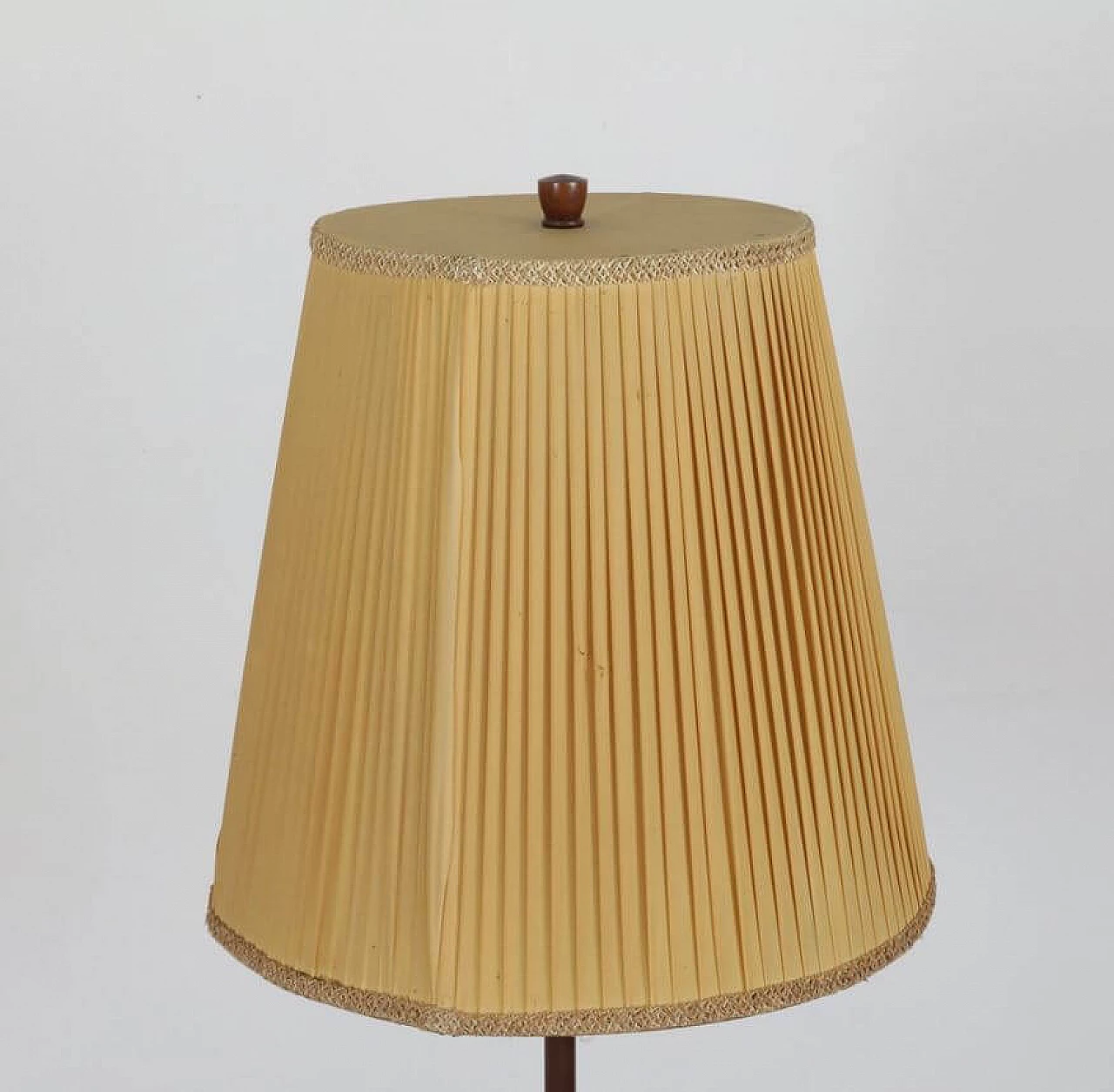 Floor lamp with fabric shade, 1940s 1370879