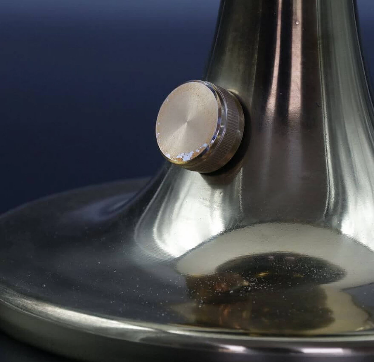 Lampada da tavolo alogena in vetro, anni '70 1370928