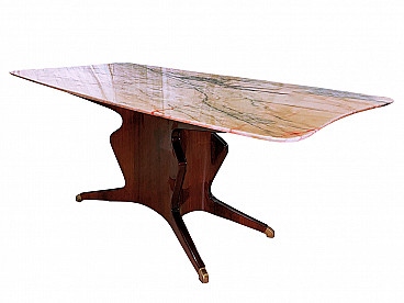 Dining table with marble top by Osvaldo Borsani, 1950s