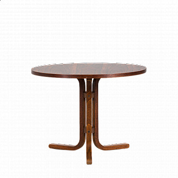 Round rosewood coffee table by Gandal Mobelfabrikken, 1960s
