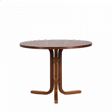 Round rosewood coffee table by Gandal Mobelfabrikken, 1960s