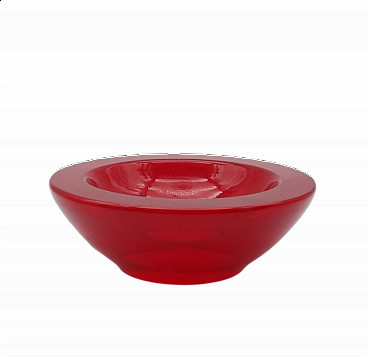 Red Murano glass bowl, 1970s
