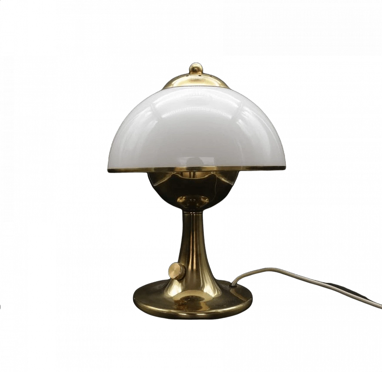 Lampada da tavolo alogena in vetro, anni '70 1371084