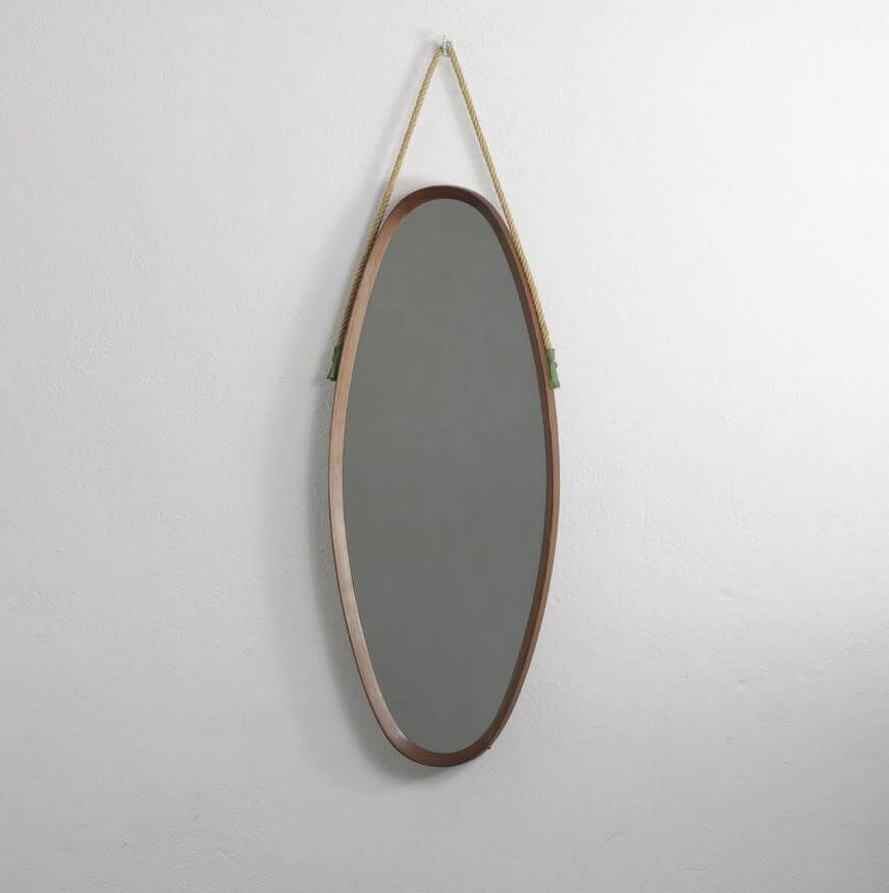 Oval teak mirror, 1960s 1371243