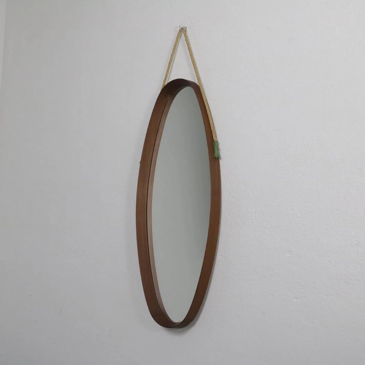 Oval teak mirror, 1960s 1371245