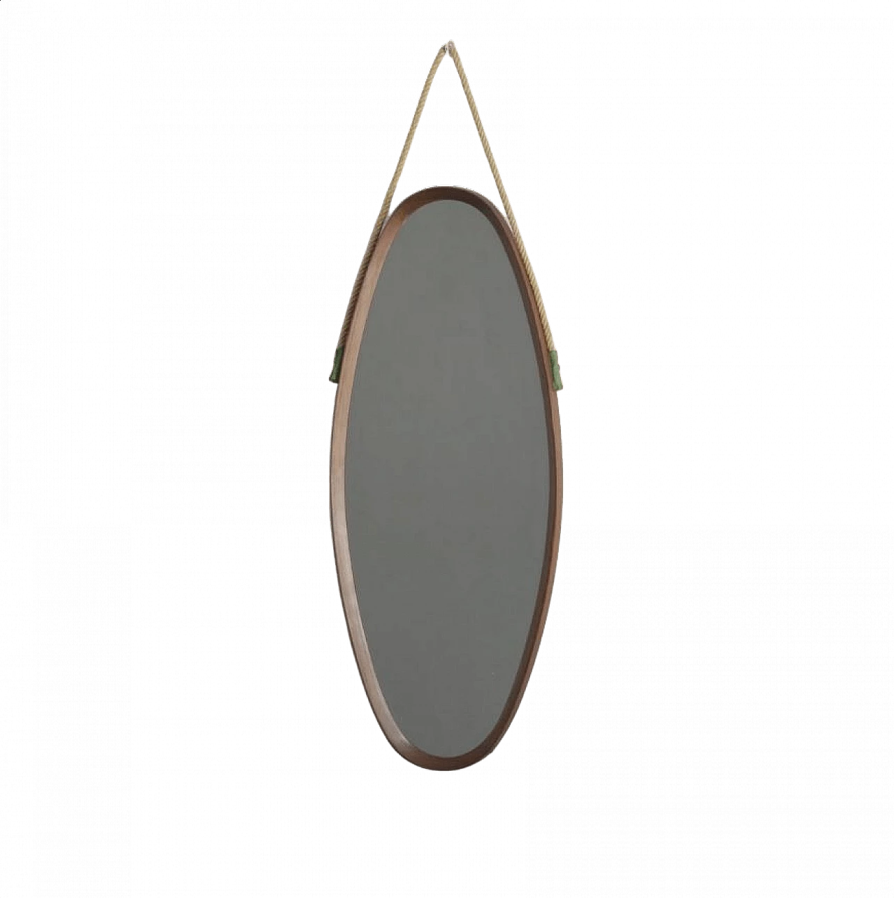 Oval teak mirror, 1960s 1371291