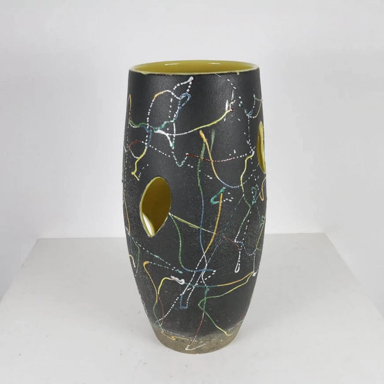 Vaso in ceramica smaltata di Lina Poggi Assolini, anni '60 1371337