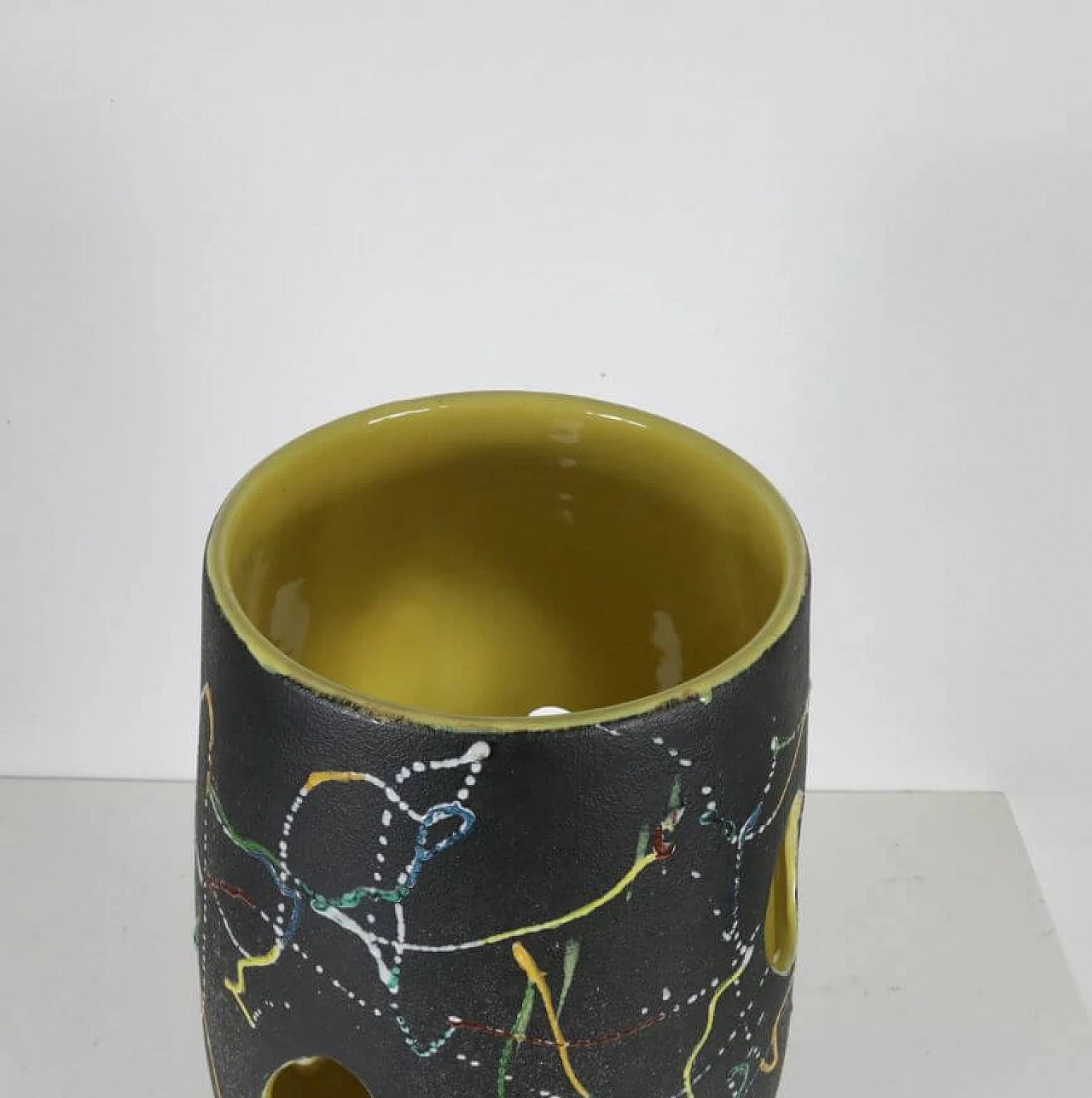 Vaso in ceramica smaltata di Lina Poggi Assolini, anni '60 1371339