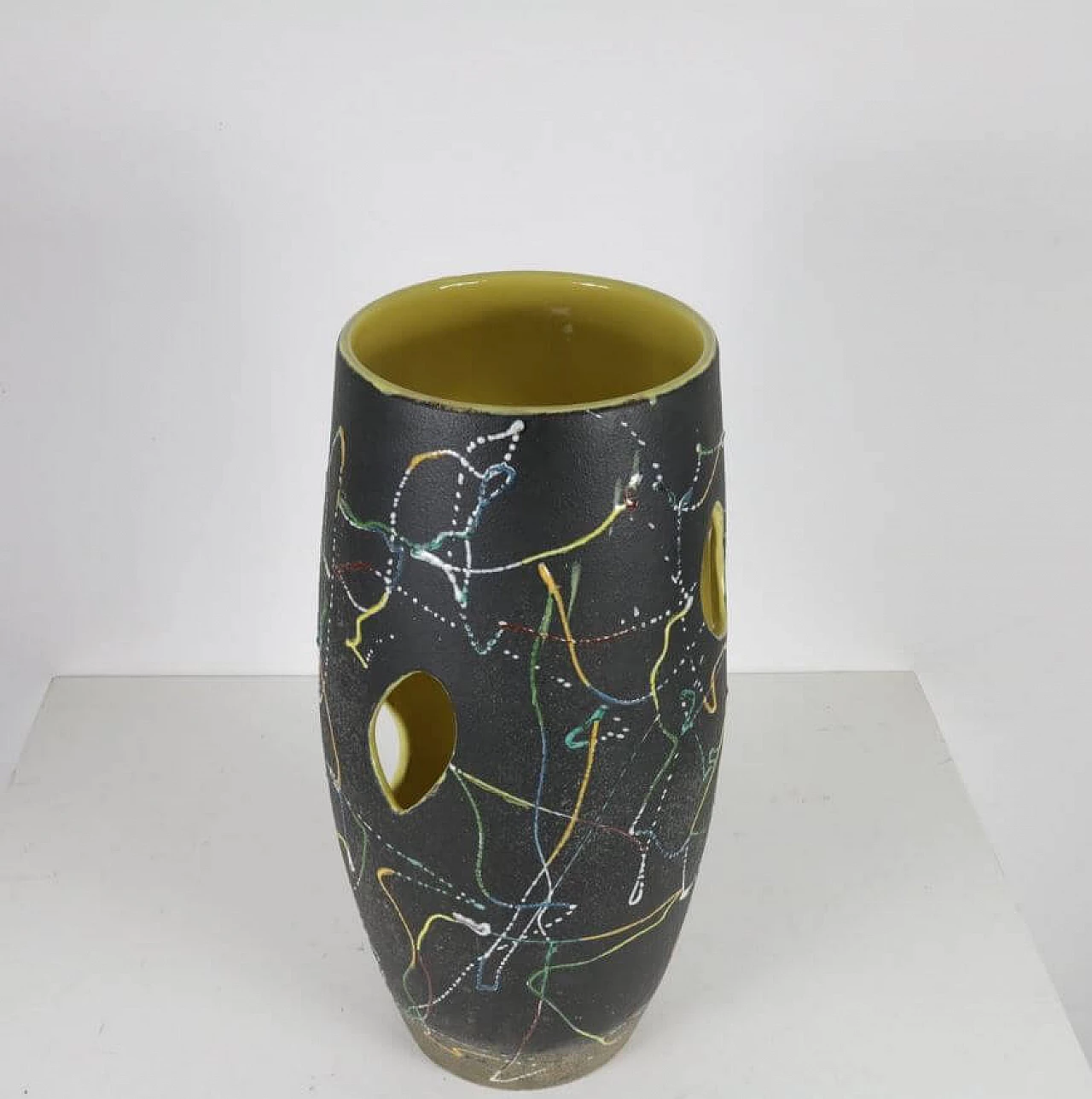 Vaso in ceramica smaltata di Lina Poggi Assolini, anni '60 1371341