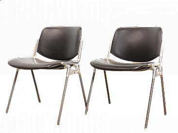 Pair of chairs DSC 106 by Giancarlo Piretti for Anonima Castelli, 1960s