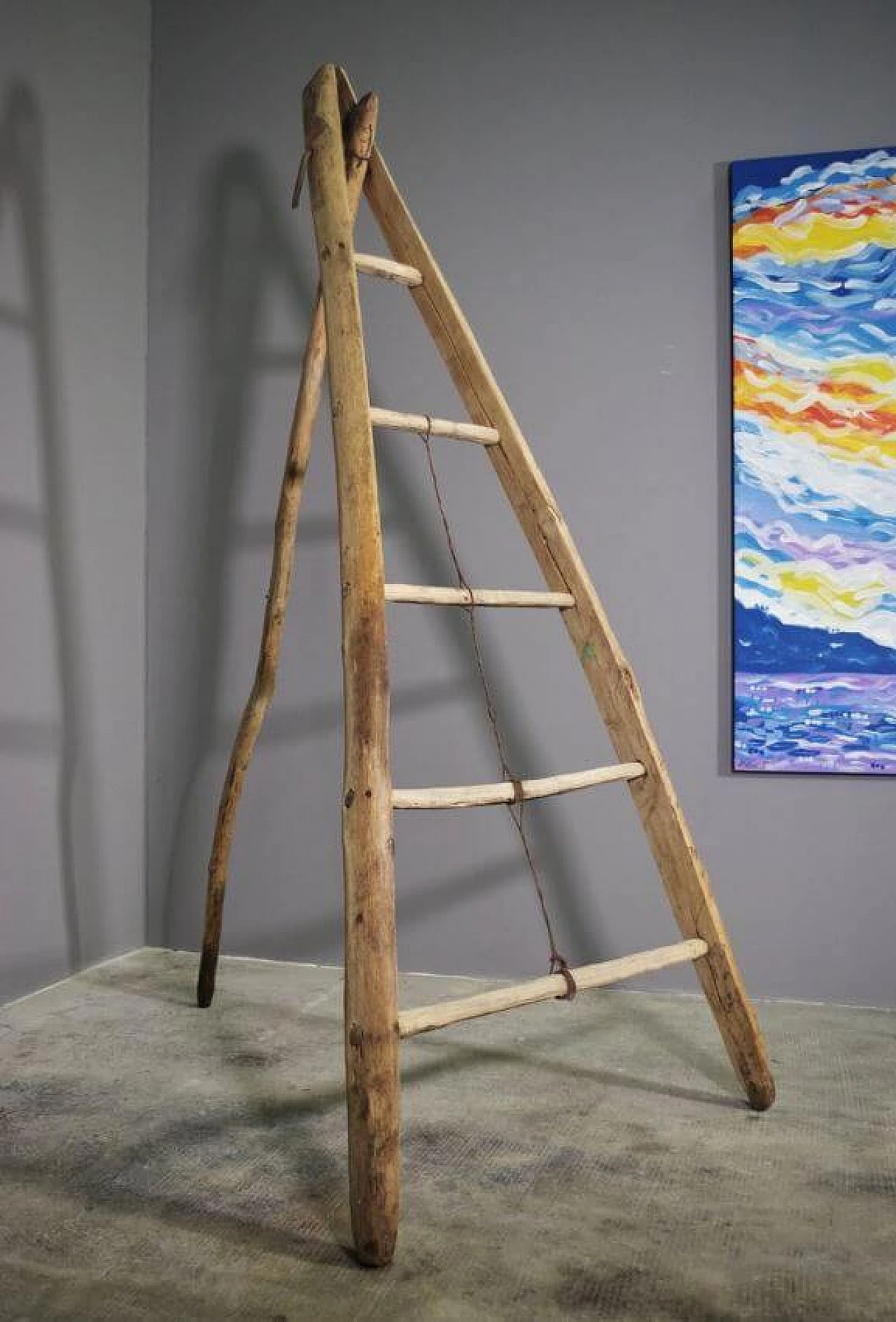 Spruce and beech wood ladder, 1910s 1371730