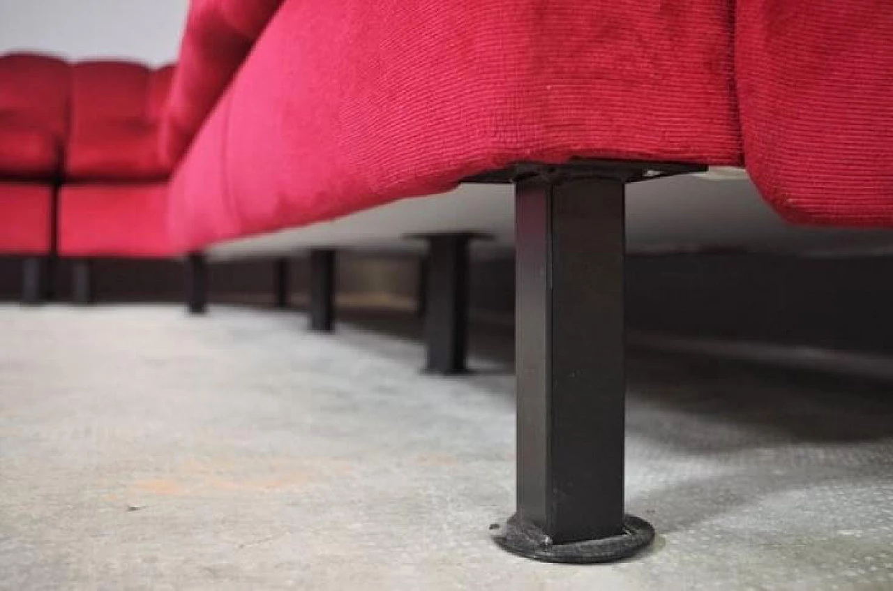 Red velvet sofa, 1970s 1371851