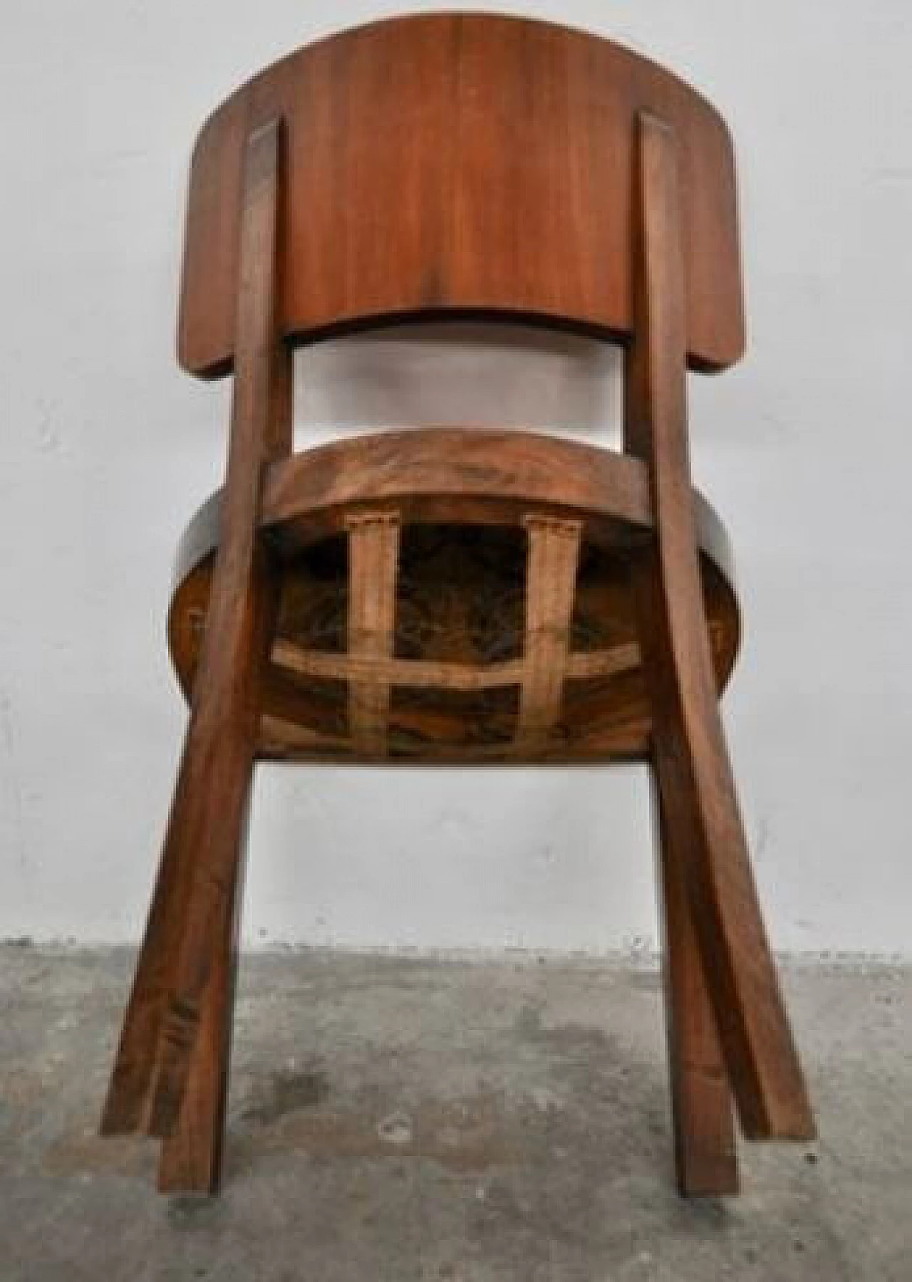 6 Sedie Art Deco in noce, anni '30 1371898