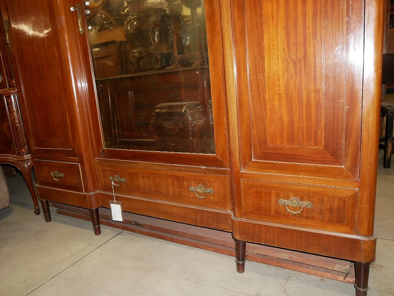 Three-door wardrobe with mirror, 1930s 1372058