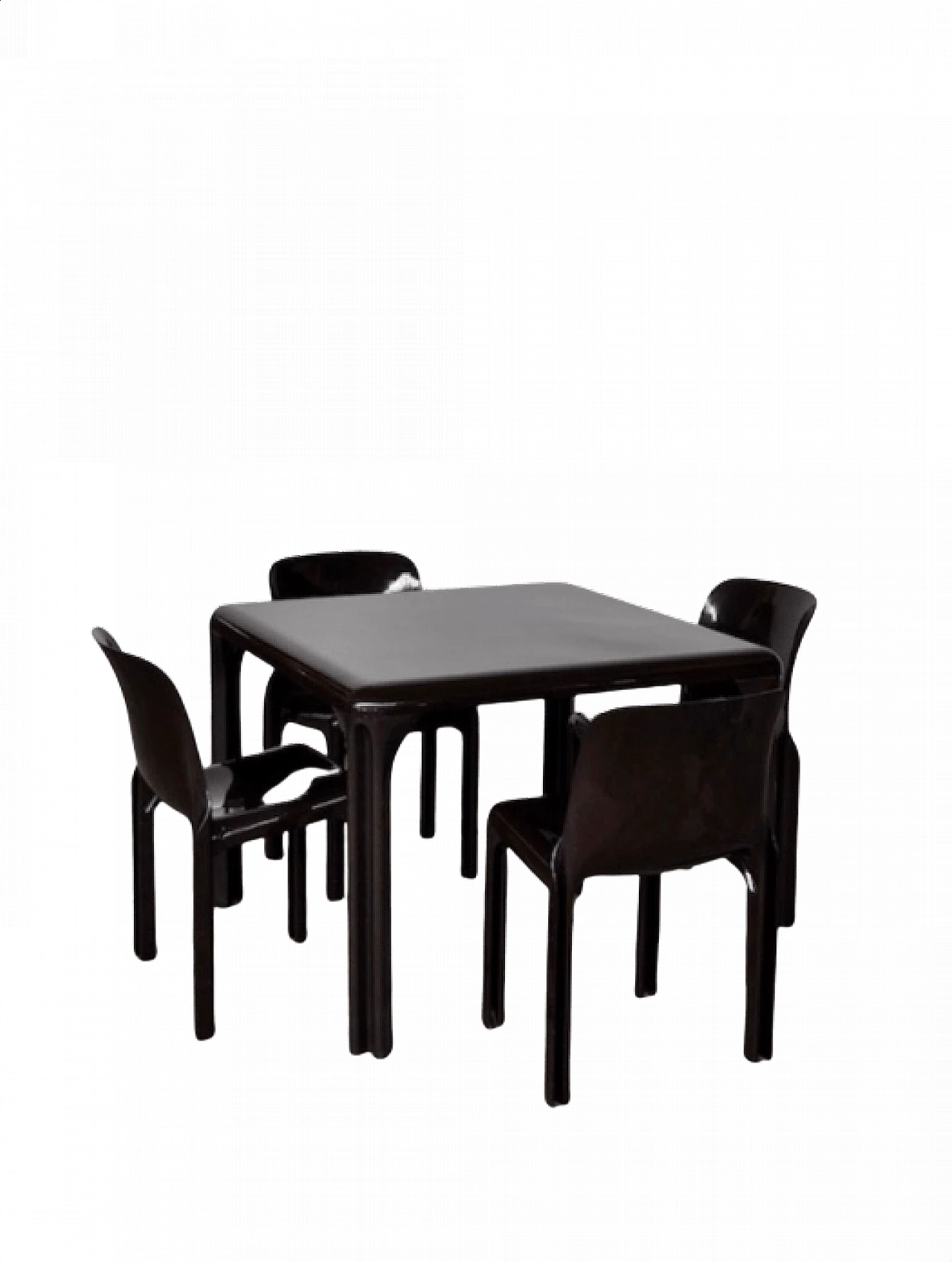 Tavolo da pranzo e 4 sedie Selene di Vico Magistretti per Artemide, anni '60 1372192