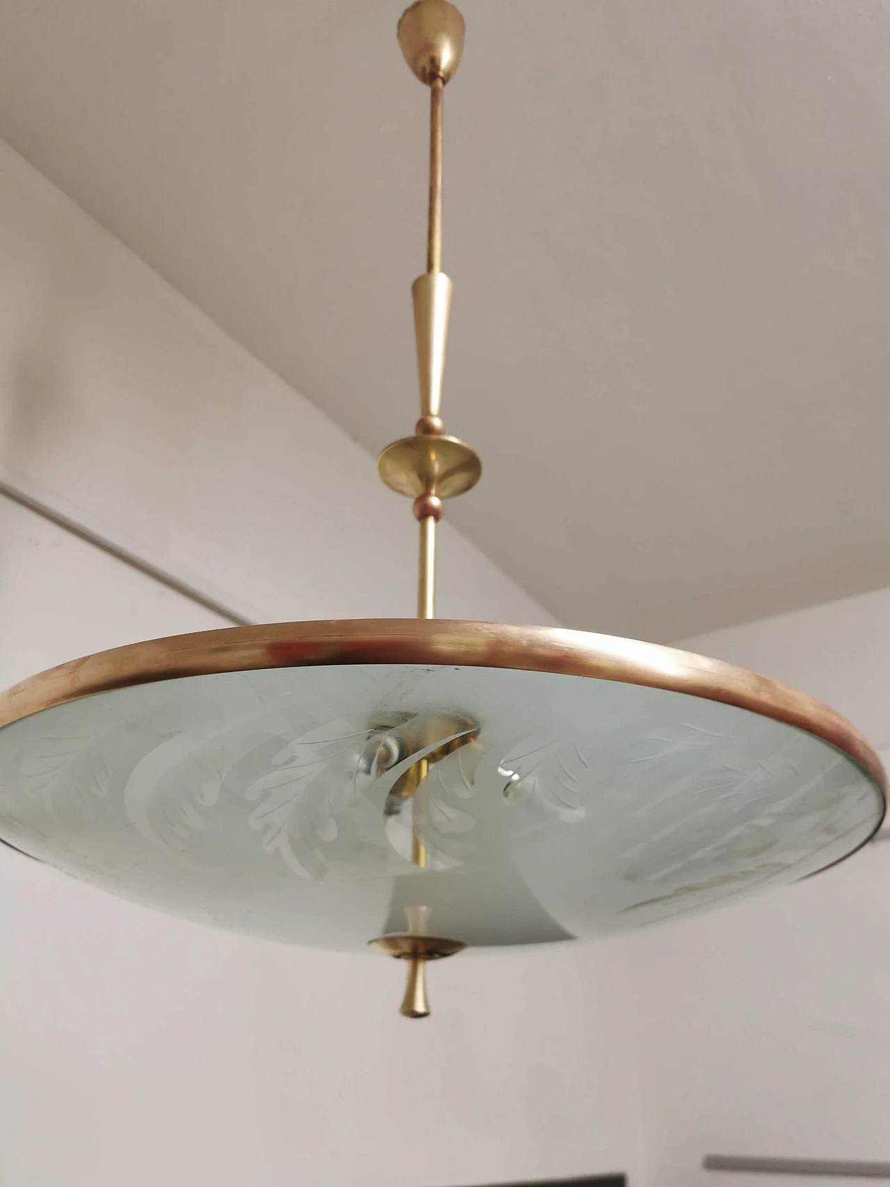 Suspension lamp by Pietro Chiesa for Fontana Arte, 1940s 1372270