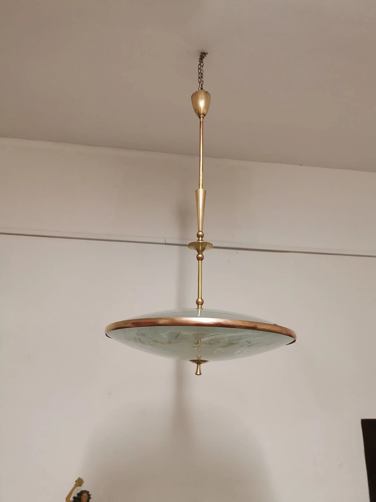 Lampada a sospensione di Pietro Chiesa per Fontana Arte, anni '40 1372279