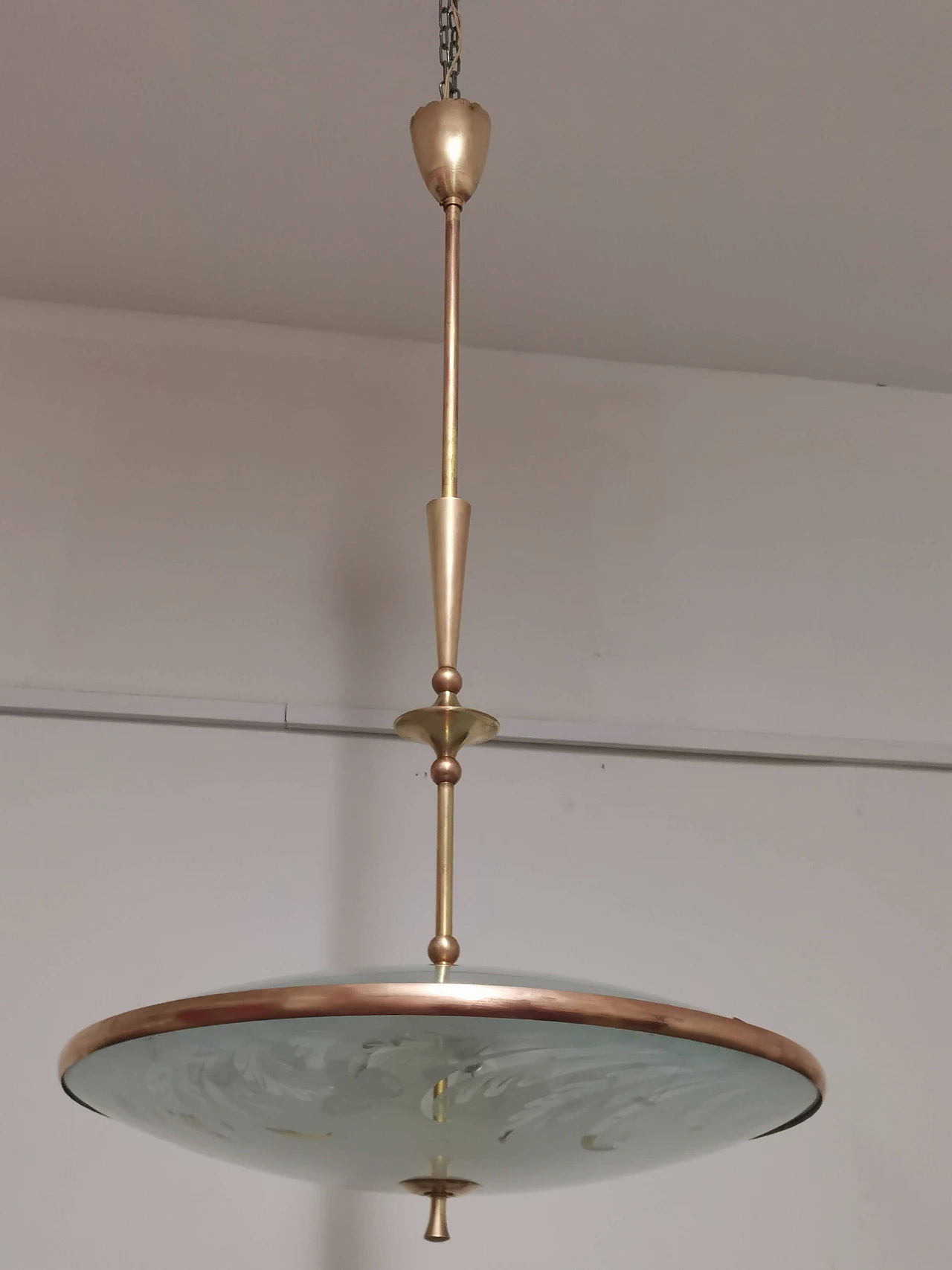 Suspension lamp by Pietro Chiesa for Fontana Arte, 1940s 1372282