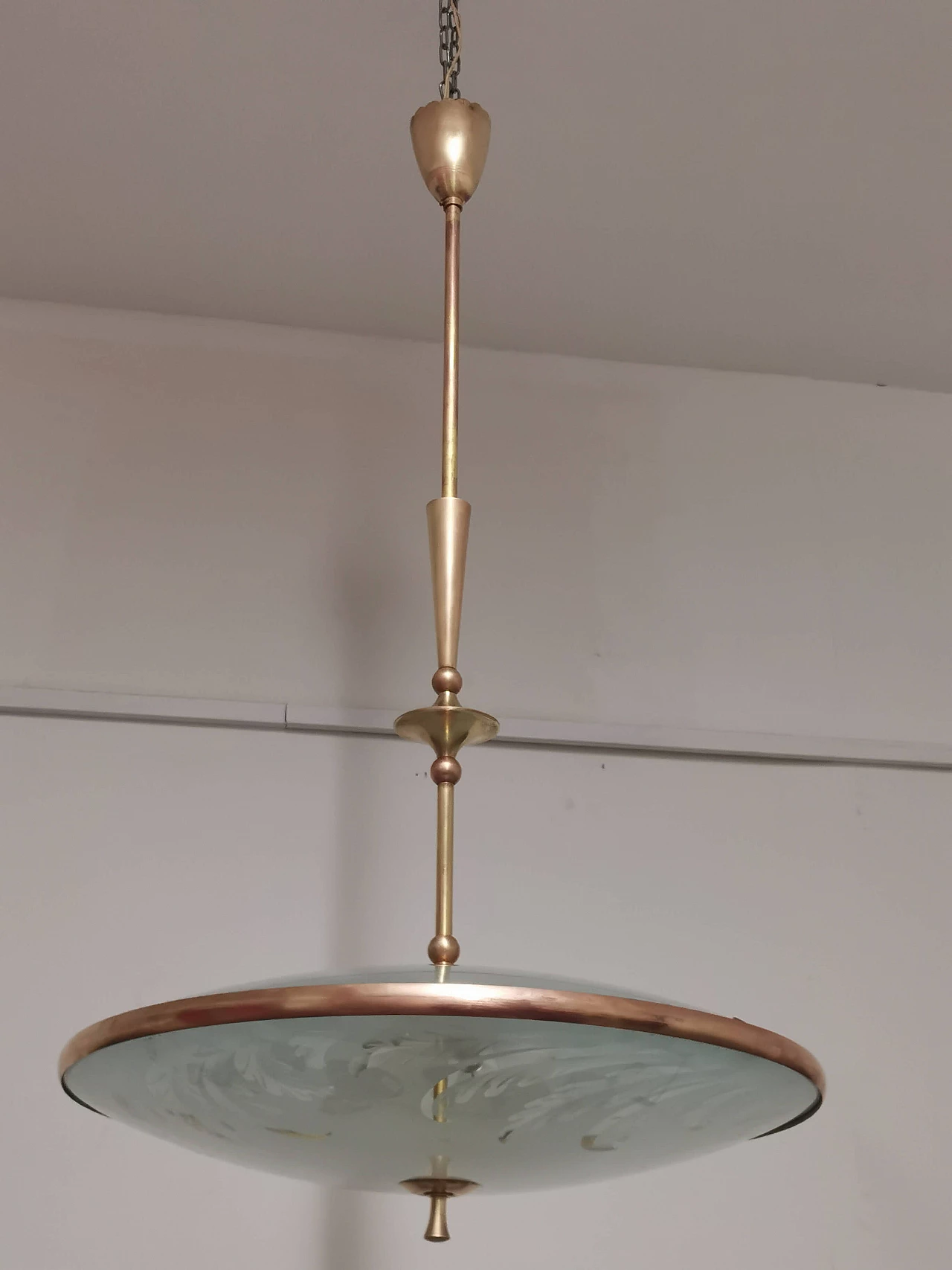 Lampada a sospensione di Pietro Chiesa per Fontana Arte, anni '40 1372282