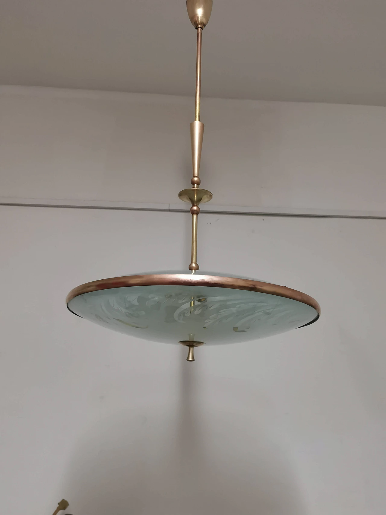 Suspension lamp by Pietro Chiesa for Fontana Arte, 1940s 1372287