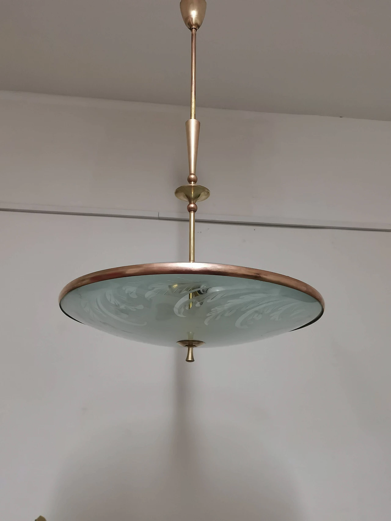 Suspension lamp by Pietro Chiesa for Fontana Arte, 1940s 1372290