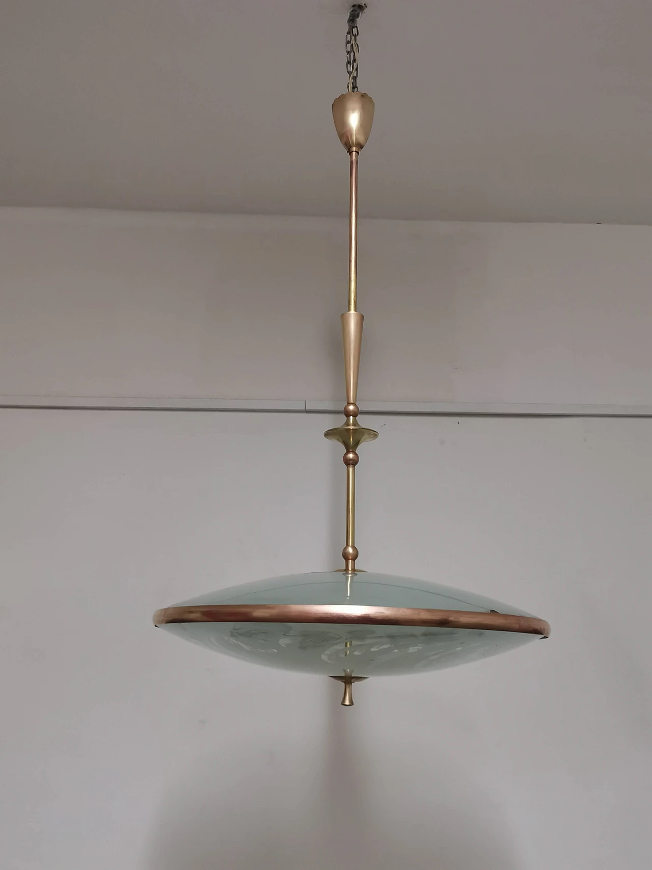 Suspension lamp by Pietro Chiesa for Fontana Arte, 1940s 1372292