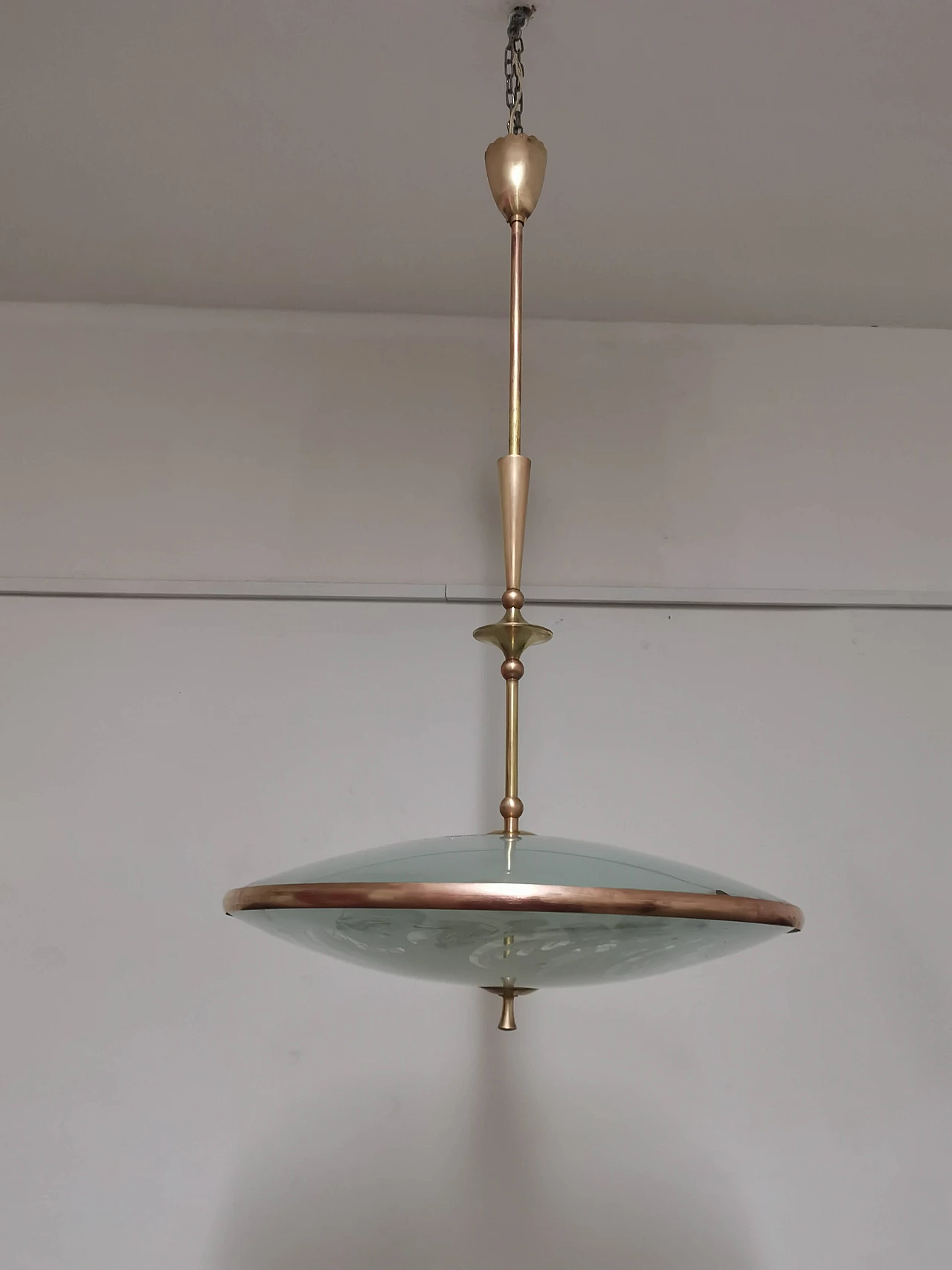 Lampada a sospensione di Pietro Chiesa per Fontana Arte, anni '40 1372292