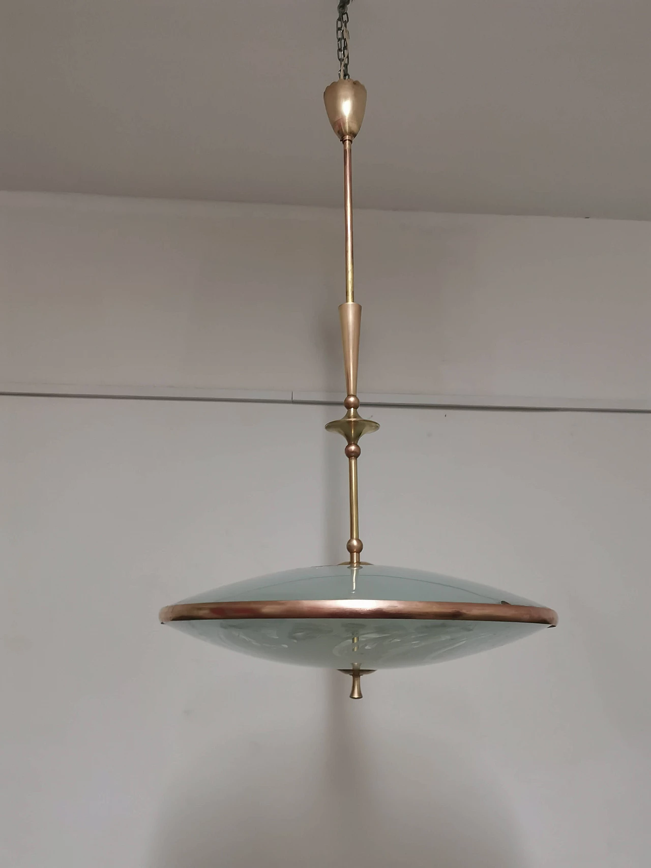 Suspension lamp by Pietro Chiesa for Fontana Arte, 1940s 1372293