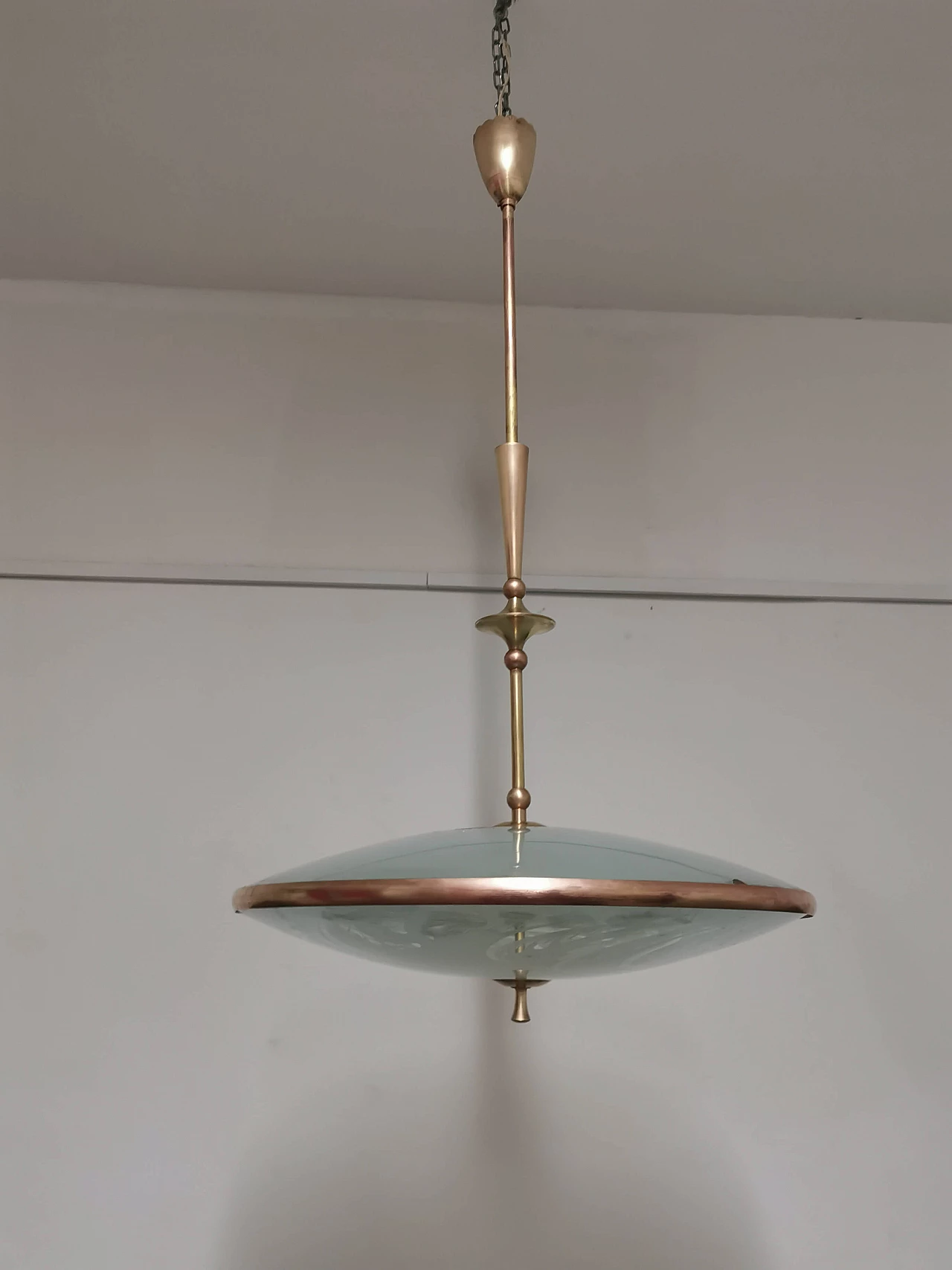 Lampada a sospensione di Pietro Chiesa per Fontana Arte, anni '40 1372293