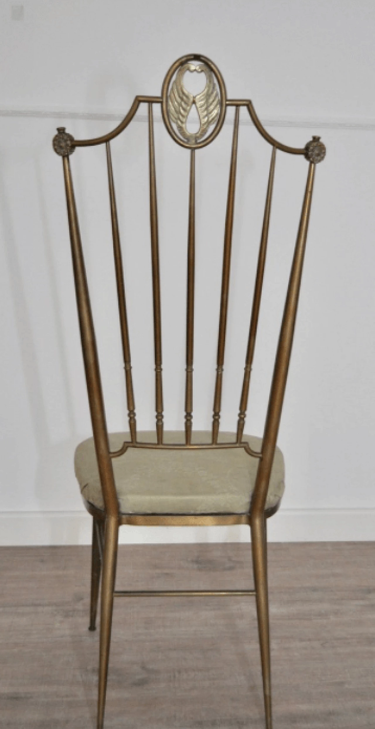 Hollywood Regency style brass chair, 1950s 1372492
