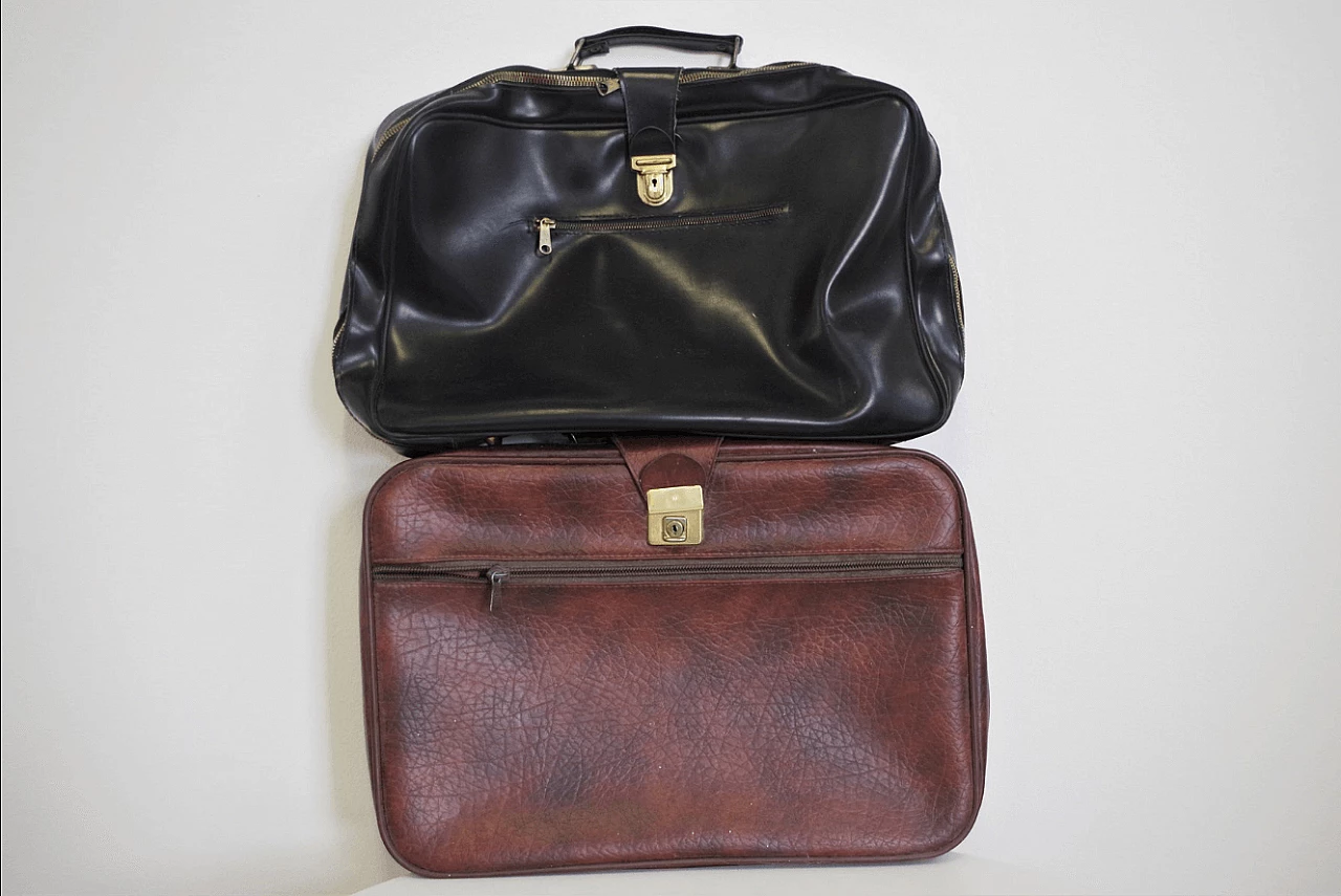 Pair of Homa leather suitcases, 1950s 1372551