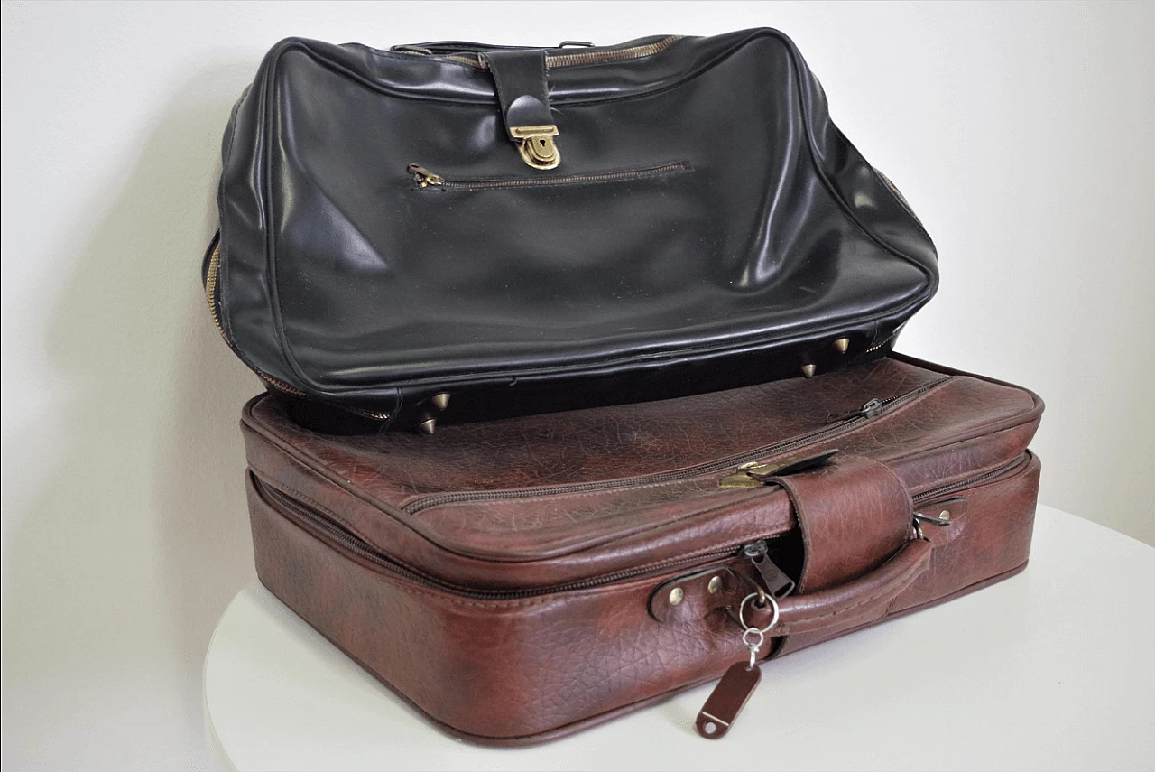 Pair of Homa leather suitcases, 1950s 1372552