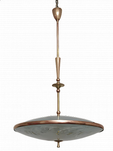 Suspension lamp by Pietro Chiesa for Fontana Arte, 1940s