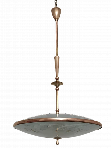 Suspension lamp by Pietro Chiesa for Fontana Arte, 1940s