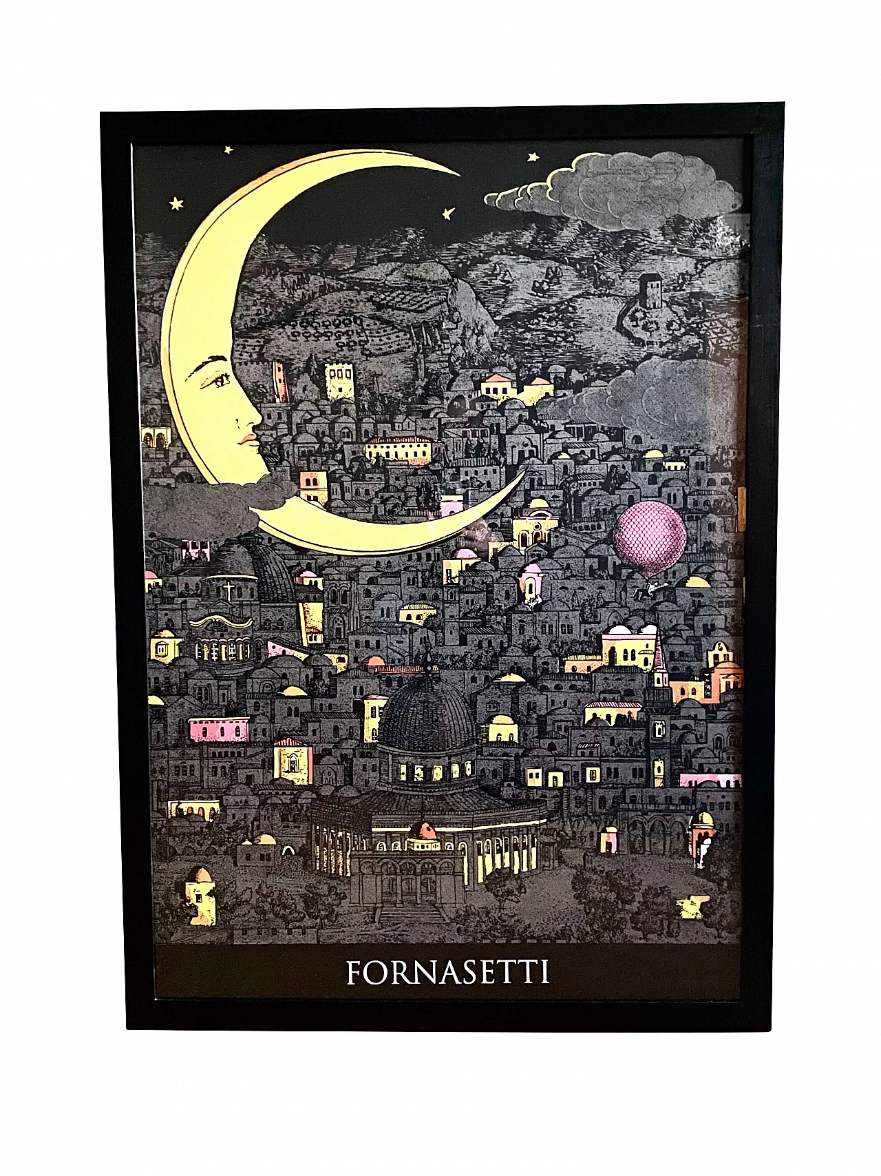 Screenprint Night on Jerusalem by Piero Fornasetti, Graphique de France 1993 1372623