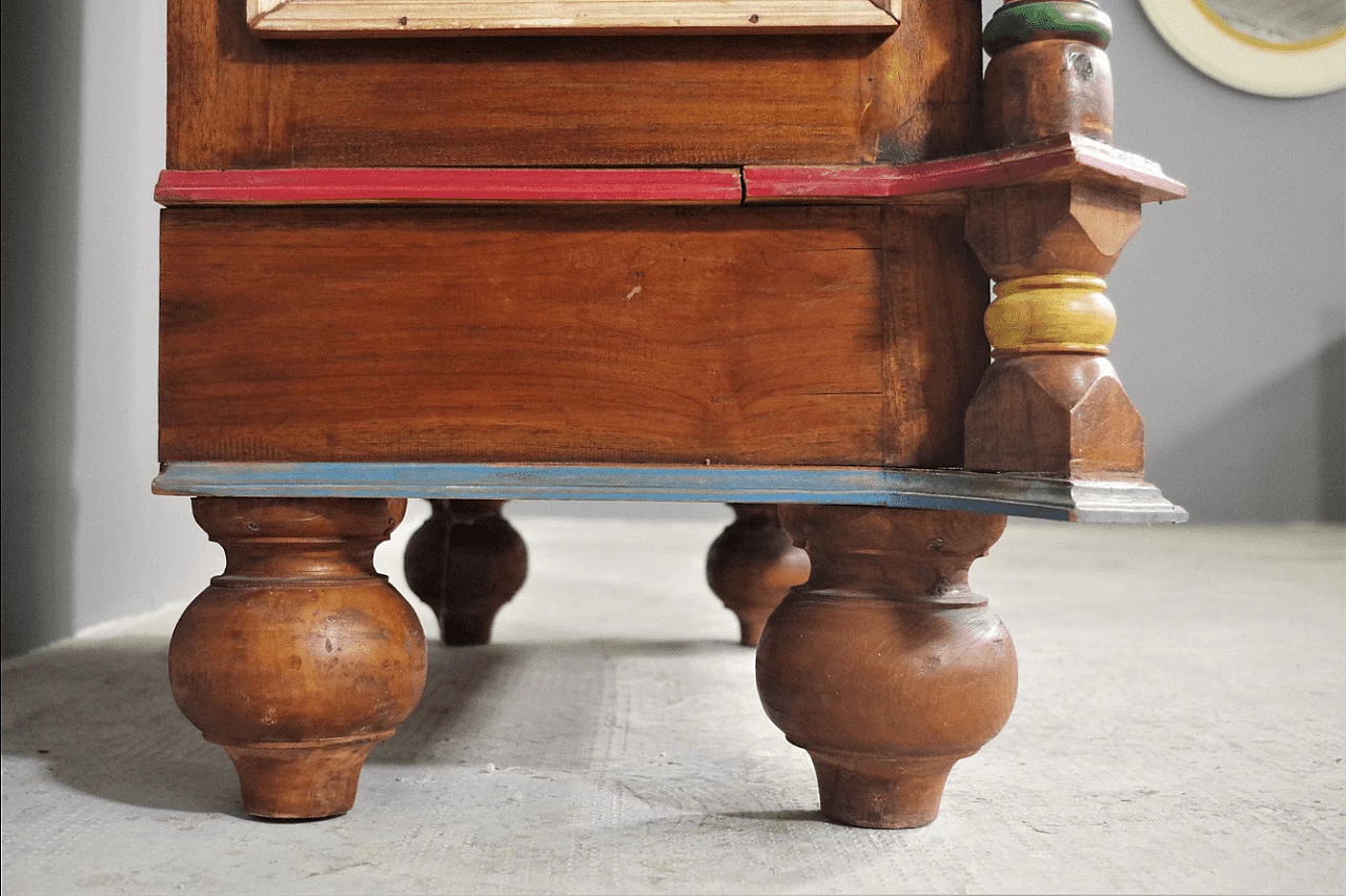 Hand-carved wooden display cabinet with door, 1970s 1372644