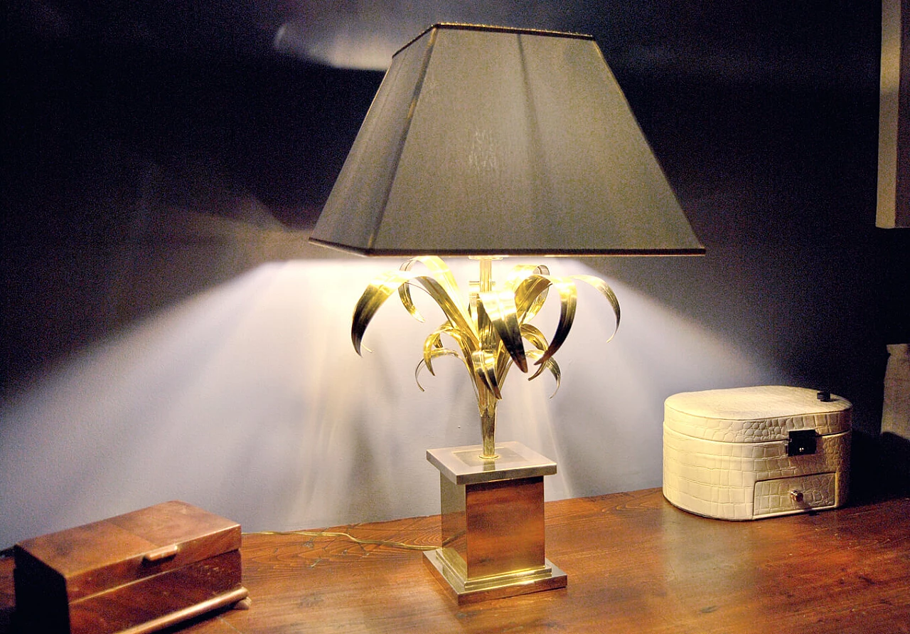 Brass table lamp attributed to Willy Rizzo, 1960s 1372704