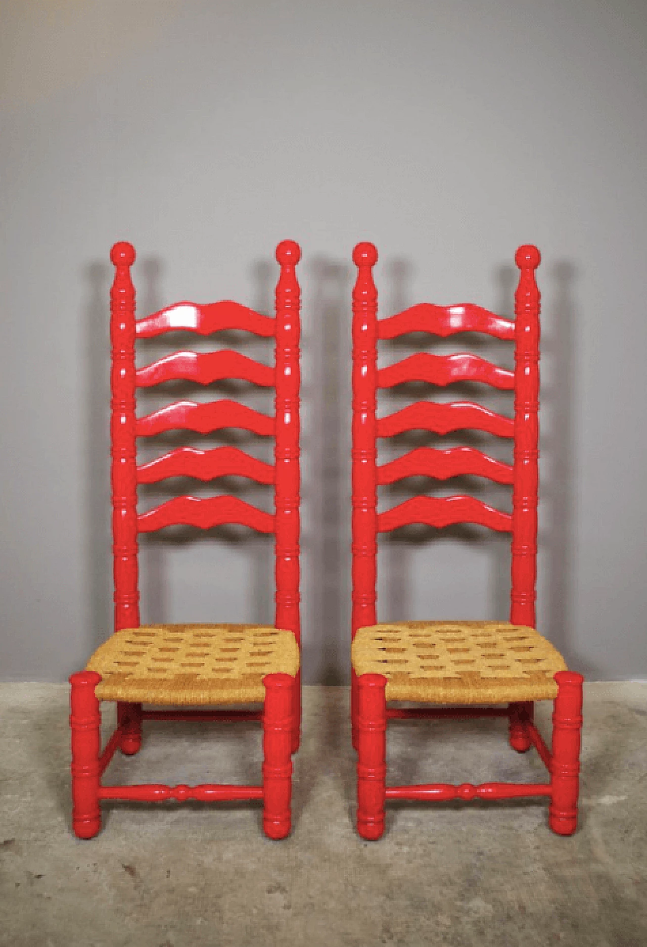 Coppia di sedie alte spagnole, anni '40 1372940