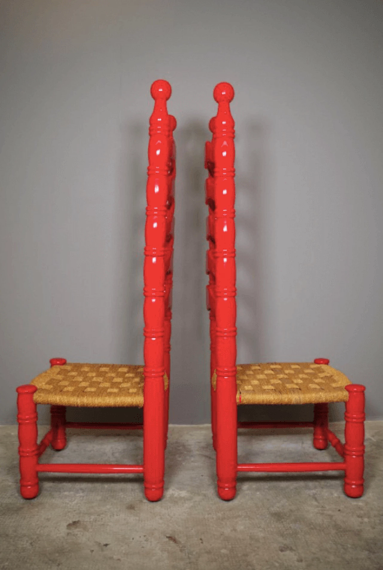 Coppia di sedie alte spagnole, anni '40 1372942