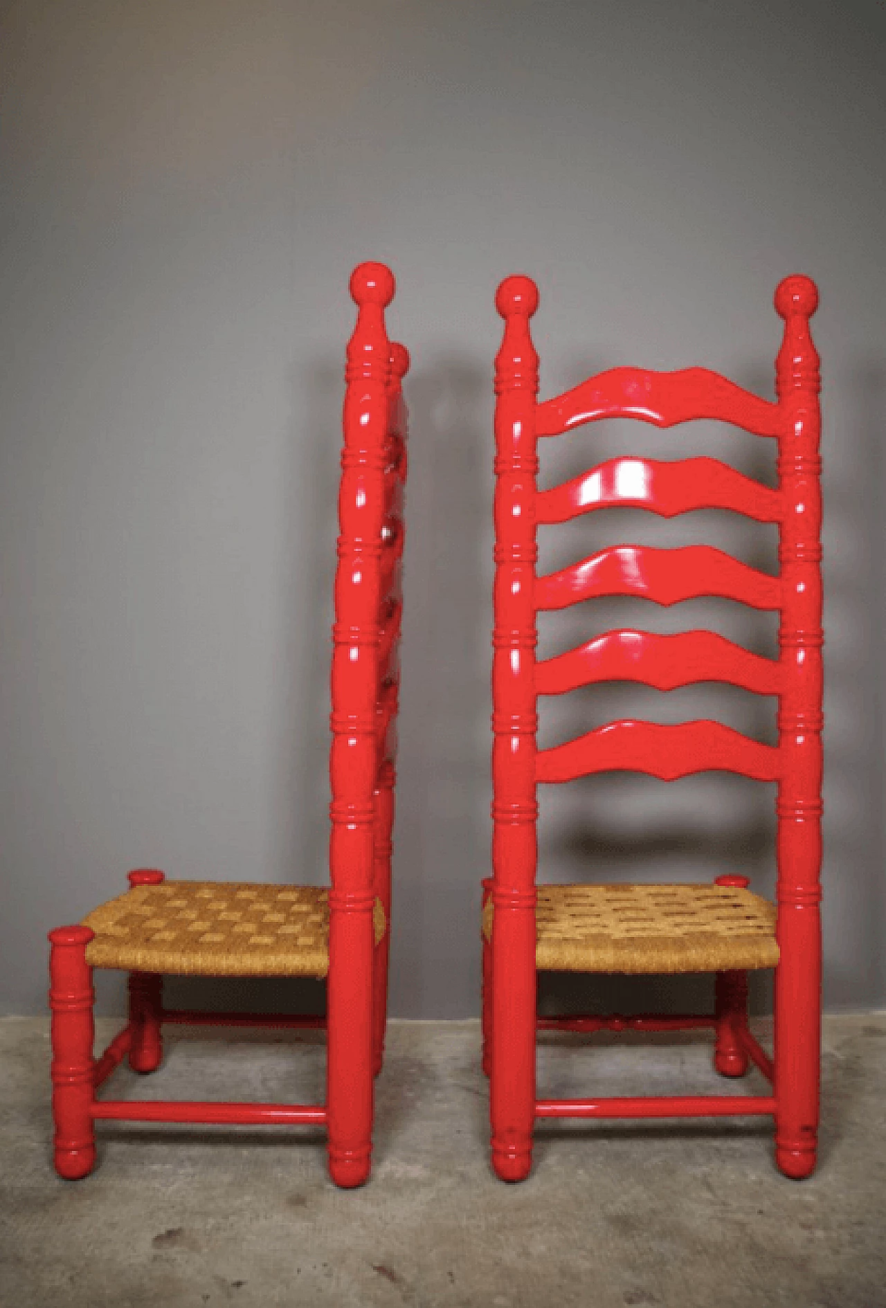 Coppia di sedie alte spagnole, anni '40 1372944