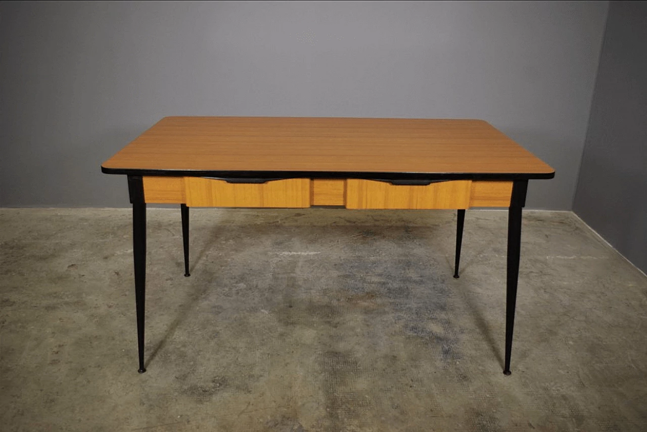 Tavolo in formica di Salvarani con cassetti, anni '50 1372962