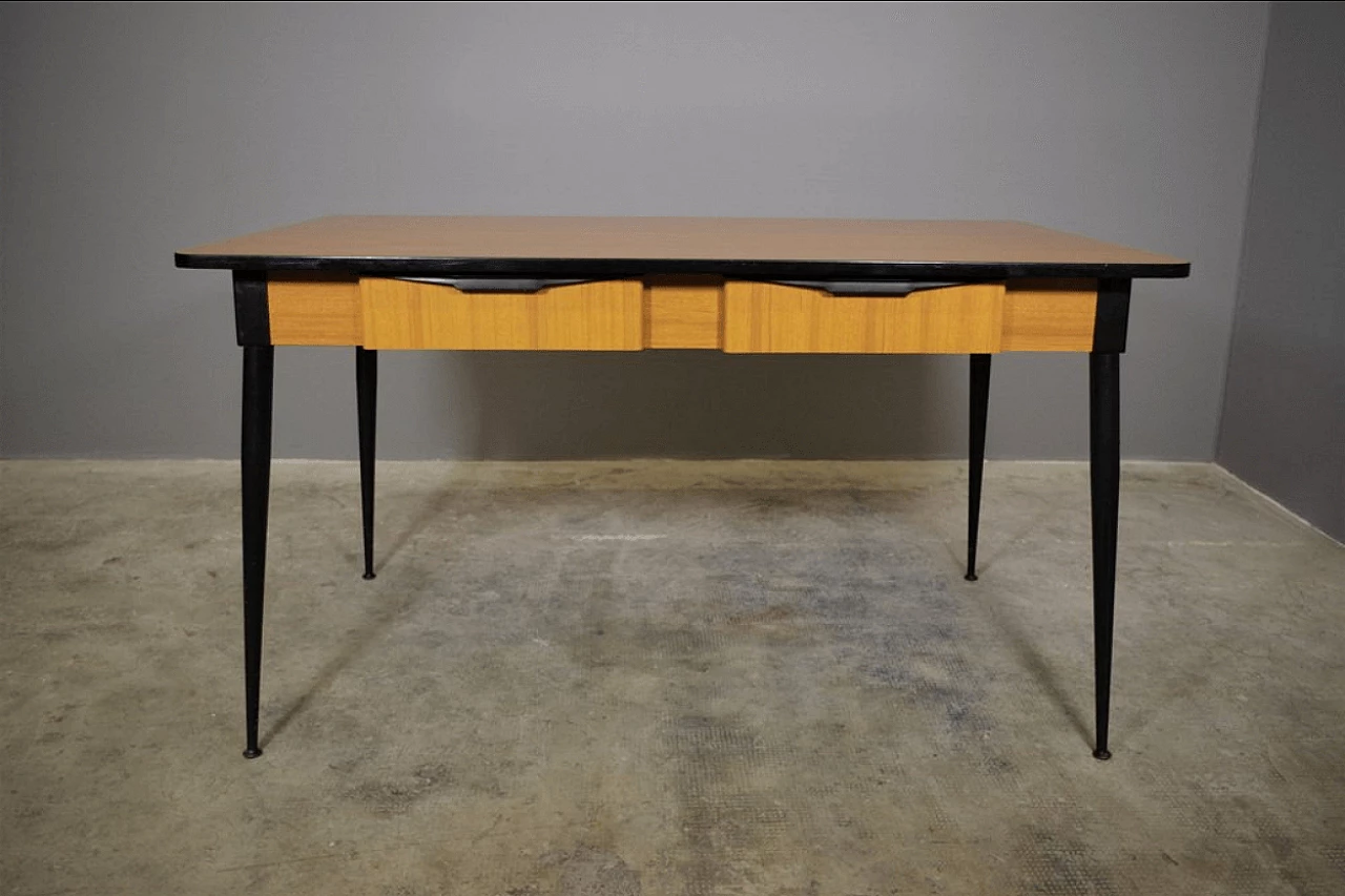 Tavolo in formica di Salvarani con cassetti, anni '50 1372963