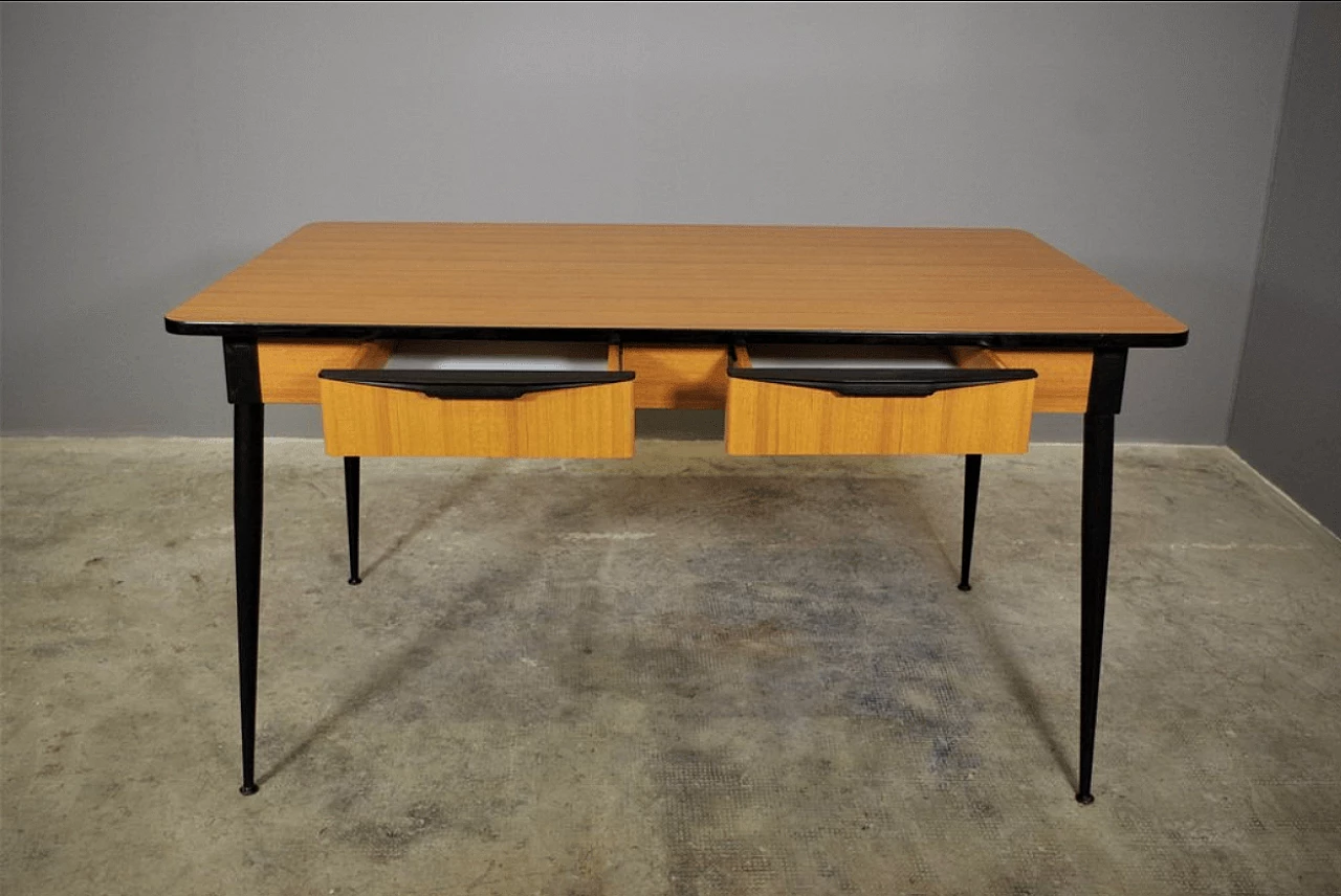 Tavolo in formica di Salvarani con cassetti, anni '50 1372968