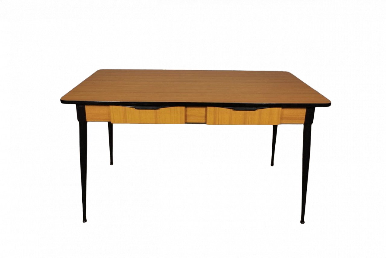 Tavolo in formica di Salvarani con cassetti, anni '50 1372976