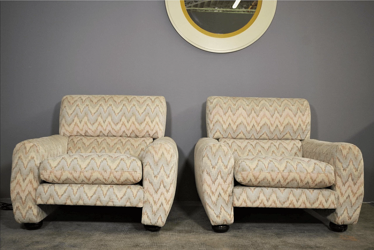 3 Missoni style armchairs, 1970s 1373010