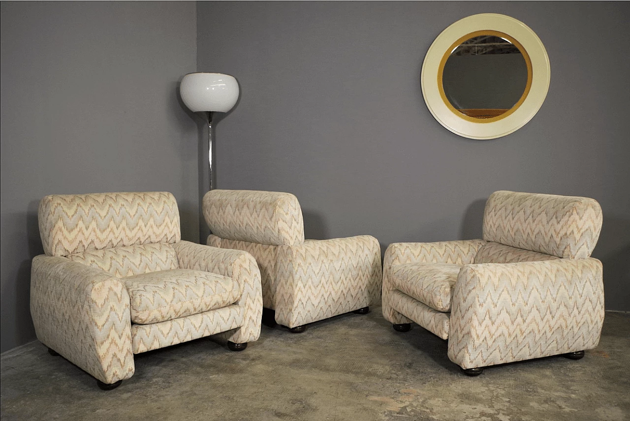 3 Missoni style armchairs, 1970s 1373020