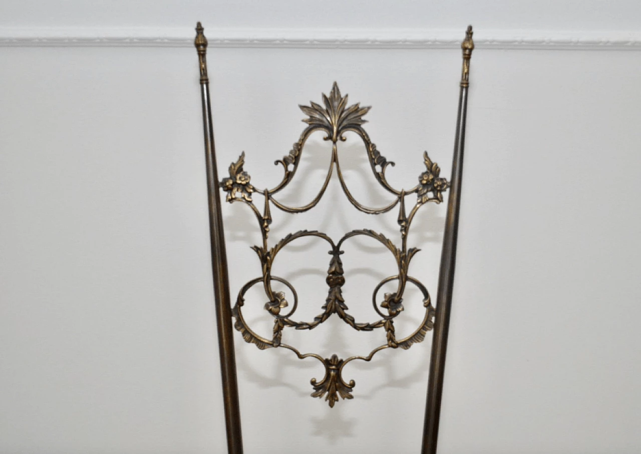 Pair of brass and velvet Chiavarine chairs, 1950s 1373144