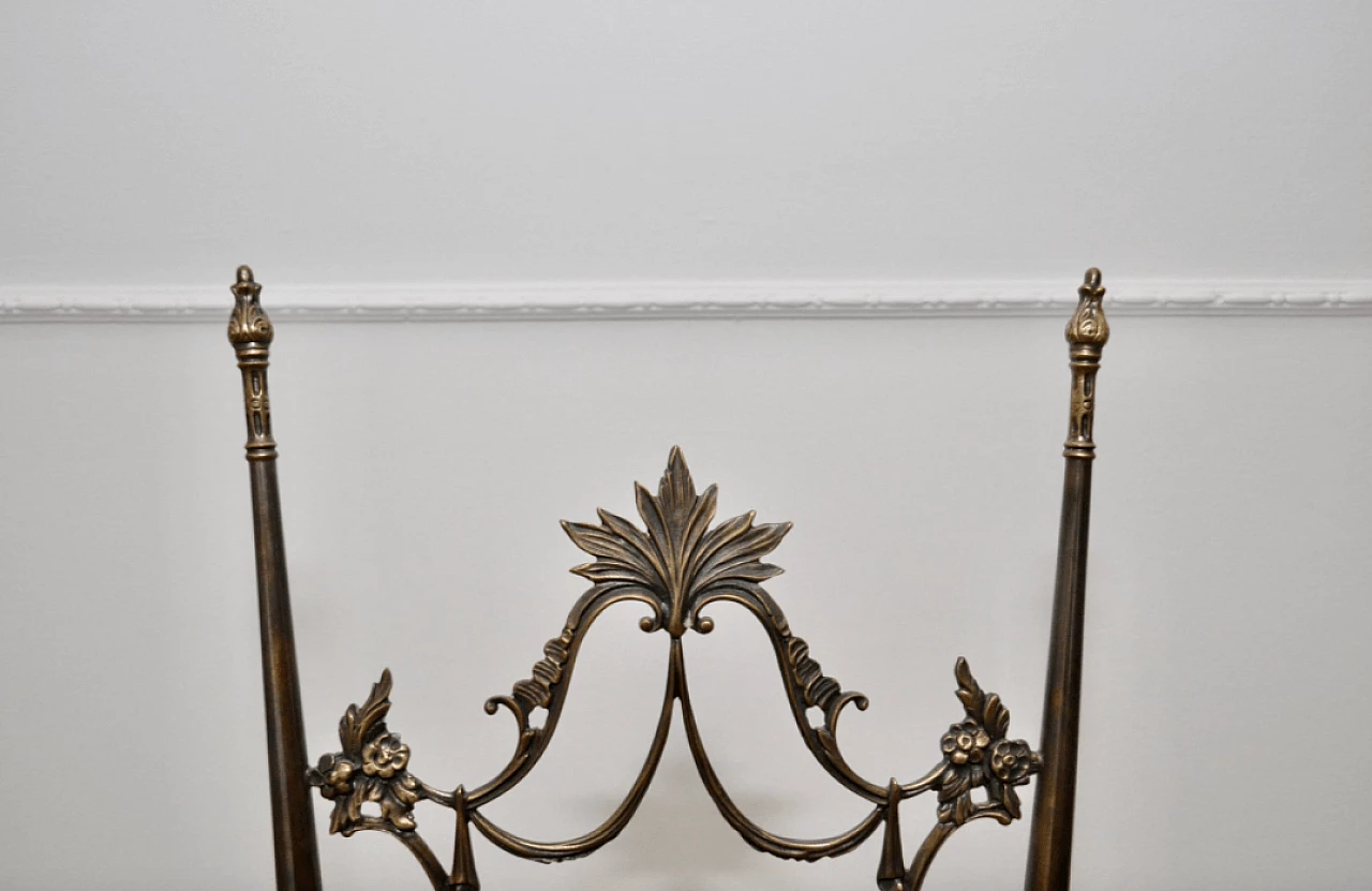 Pair of brass and velvet Chiavarine chairs, 1950s 1373145