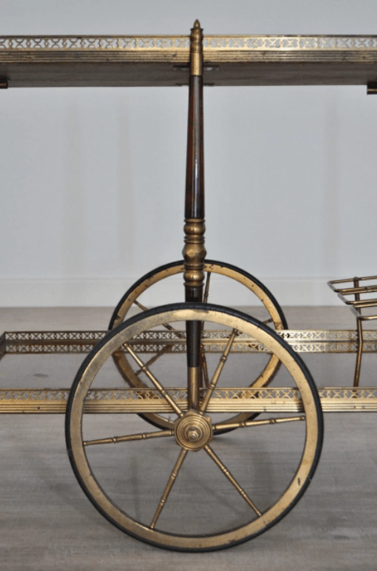 Mahogany and brass trolley, 1950s 1373171